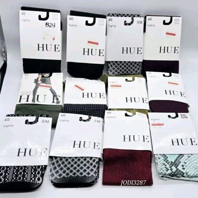 HUE Tights Lot Size S/M New Different Styles 12 Pair